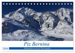 Piz Bernina – Höhepunkte aus dem Oberengadin (Tischkalender 2024 DIN A5 quer), CALVENDO Monatskalender von Ries,  Bertold