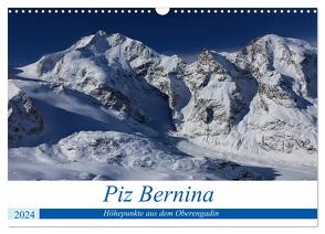 Piz Bernina – Höhepunkte aus dem Oberengadin (Wandkalender 2024 DIN A3 quer), CALVENDO Monatskalender von Ries,  Bertold