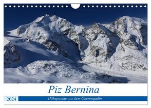 Piz Bernina – Höhepunkte aus dem Oberengadin (Wandkalender 2024 DIN A4 quer), CALVENDO Monatskalender von Ries,  Bertold