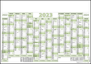 Plakatkalender 12 Monate 2023 – 59,4×42 cm – gerollt – mit Arbeitstage- und Wochenzählung – Posterkalender – Jahresplaner – 938-6111