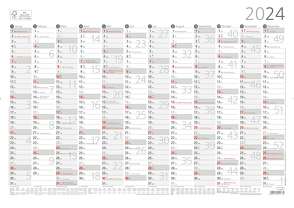 Plakatkalender 12 Monate 2024 – 42×29,7 cm – gerollt – mit Arbeitstage- und Wochenzählung – Posterkalender – Jahresplaner – 939-6111