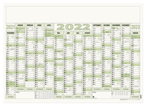 Plakatkalender 14 Monate 2022 – 88×63 cm – gerollt – Recyclingkarton – Blauer Engel – Jahresplaner – Wandplaner – 919-1713