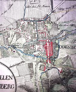 Plan von der Lage der beiden minera­lischen Quellen zu Nenndorf und Rodenberg in der Grafschaft Schaumburg. von Zerries,  Rudolf