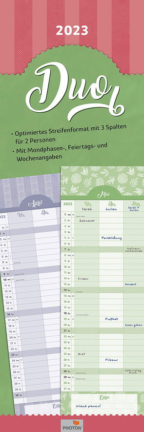 PLANER „DUO“ Kalender 2023 von PHOTON Verlag