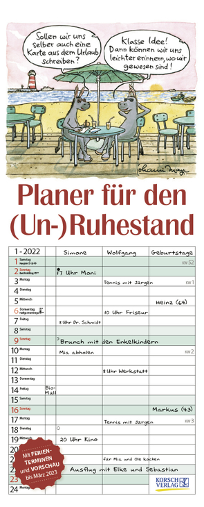 Planer für den (Un-)Ruhestand 2022 von Korsch Verlag, Mayr,  Johann