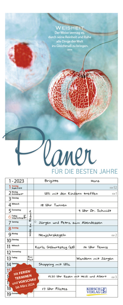 Planer für die besten Jahre 2023 von Korsch Verlag