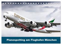 Planespotting am Flughafen München (Tischkalender 2024 DIN A5 quer), CALVENDO Monatskalender von Eger,  Konrad