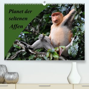 Planet der seltenen Affen (Premium, hochwertiger DIN A2 Wandkalender 2023, Kunstdruck in Hochglanz) von Edel,  Anja