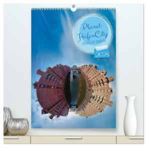 Planet Hafencity – Universum Hamburg (hochwertiger Premium Wandkalender 2024 DIN A2 hoch), Kunstdruck in Hochglanz von Wildner,  Jens