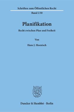Planifikation. von Hoenisch,  Hans J.