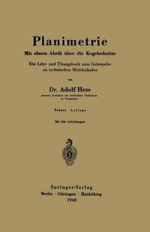 Planimetrie von Hess,  Adolf