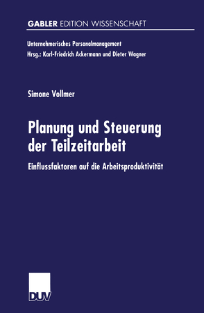 Planung und Steuerung der Teilzeitarbeit von Vollmer,  Simone