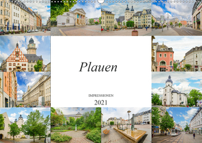 Plauen Impressionen (Wandkalender 2021 DIN A2 quer) von Meutzner,  Dirk