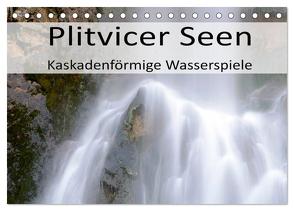 Plitvicer Seen – Kaskadenförmige Wasserspiele (Tischkalender 2024 DIN A5 quer), CALVENDO Monatskalender von Weber,  Götz