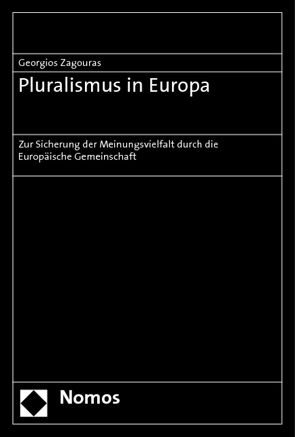 Pluralismus in Europa von Zagouras,  Georgios