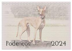 Podencos 2024 (Tischkalender 2024 DIN A5 quer), CALVENDO Monatskalender von Redecker,  Andrea