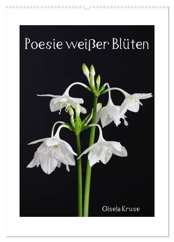 Poesie weißer Blüten (Wandkalender 2024 DIN A2 hoch), CALVENDO Monatskalender von Kruse,  Gisela