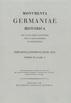Poetae Latini medii aevi / Nachträge zu den Poetae aevi Carolini von Schumann,  Otto, Strecker,  Karl