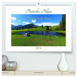 Poetisches Allgäu (hochwertiger Premium Wandkalender 2024 DIN A2 quer), Kunstdruck in Hochglanz von Roß / Poesieflügel,  Grit