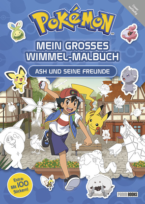 Pokémon: Mein großes Wimmel-Malbuch – Ash und seine Freunde