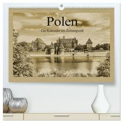Polen – Ein Kalender im Zeitungsstil (hochwertiger Premium Wandkalender 2024 DIN A2 quer), Kunstdruck in Hochglanz von Kirsch,  Gunter