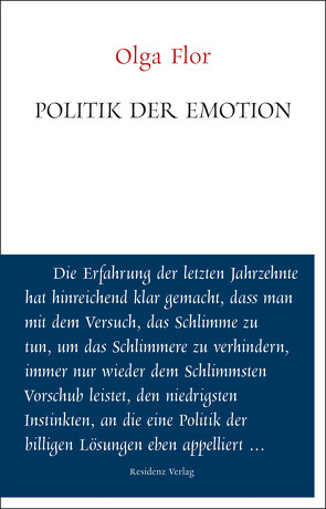 Politik der Emotion von Flor,  Olga