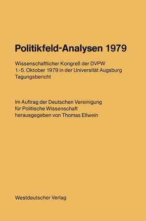 Politikfeld-Analysen 1979 von Ellwein,  Thomas