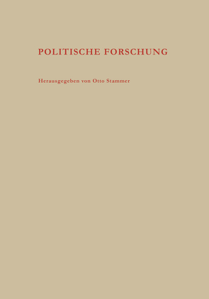 Politische Forschung von Stammer,  Otto