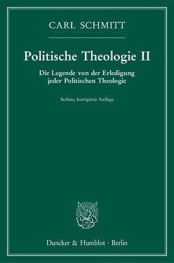 Politische Theologie II. von Schmitt,  Carl