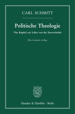 Politische Theologie. von Schmitt,  Carl