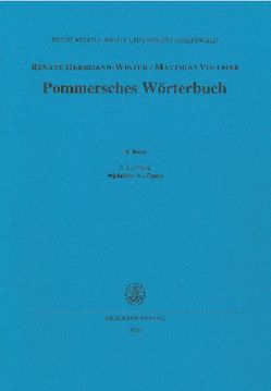Pommersches Wörterbuch / Nådelühr bis Pamp von Herrmann-Winter,  Renate, Vollmer,  Matthias