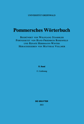 Pommersches Wörterbuch / Treckborn bis utfrågen von Vollmer,  Matthias