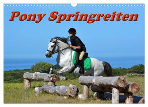 Pony Springreiten (Wandkalender 2024 DIN A3 quer), CALVENDO Monatskalender von van Wyk - www.germanpix.net,  Anke