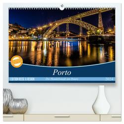 Porto – Die Handelsstadt am Douro (hochwertiger Premium Wandkalender 2024 DIN A2 quer), Kunstdruck in Hochglanz von Schikore,  Martina