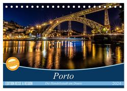 Porto – Die Handelsstadt am Douro (Tischkalender 2024 DIN A5 quer), CALVENDO Monatskalender von Schikore,  Martina
