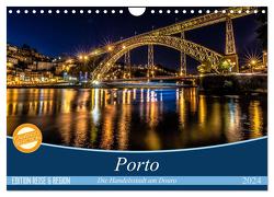 Porto – Die Handelsstadt am Douro (Wandkalender 2024 DIN A4 quer), CALVENDO Monatskalender von Schikore,  Martina