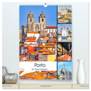 Porto – ein Traumreiseziel (hochwertiger Premium Wandkalender 2024 DIN A2 hoch), Kunstdruck in Hochglanz von Schwarze,  Nina