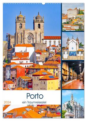 Porto – ein Traumreiseziel (Wandkalender 2024 DIN A2 hoch), CALVENDO Monatskalender von Schwarze,  Nina