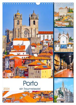 Porto – ein Traumreiseziel (Wandkalender 2024 DIN A3 hoch), CALVENDO Monatskalender von Schwarze,  Nina