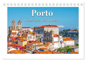 Porto – Stadt am Rio Douro (Tischkalender 2024 DIN A5 quer), CALVENDO Monatskalender von Schwarze,  Nina