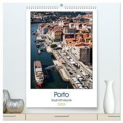 Porto – Stadt trifft Atlantik (hochwertiger Premium Wandkalender 2024 DIN A2 hoch), Kunstdruck in Hochglanz von Jakebrueck,  Jakebrueck