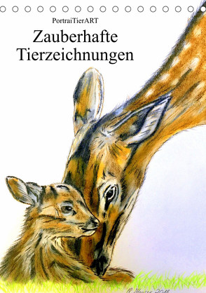 PortraiTierART Zauberhafte Tierzeichnungen (Tischkalender 2023 DIN A5 hoch) von Kerstin Heuser,  PortraiTierART