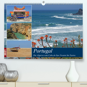 Portugal – Die Algarve vom Cabo de Sao Vicente bis Tavira (Premium, hochwertiger DIN A2 Wandkalender 2021, Kunstdruck in Hochglanz) von Braunleder,  Gisela