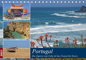 Portugal – Die Algarve vom Cabo de Sao Vicente bis Tavira (Tischkalender 2021 DIN A5 quer) von Braunleder,  Gisela