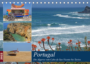 Portugal – Die Algarve vom Cabo de Sao Vicente bis Tavira (Tischkalender 2022 DIN A5 quer) von Braunleder,  Gisela