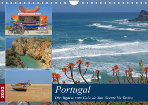 Portugal – Die Algarve vom Cabo de Sao Vicente bis Tavira (Wandkalender 2022 DIN A4 quer) von Braunleder,  Gisela