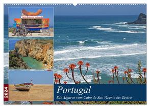 Portugal – Die Algarve vom Cabo de Sao Vicente bis Tavira (Wandkalender 2024 DIN A2 quer), CALVENDO Monatskalender von Braunleder,  Gisela