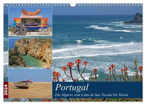 Portugal – Die Algarve vom Cabo de Sao Vicente bis Tavira (Wandkalender 2024 DIN A3 quer), CALVENDO Monatskalender von Braunleder,  Gisela