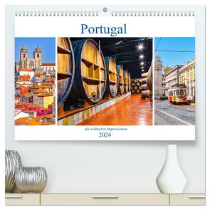 Portugal – die schönsten Impressionen (hochwertiger Premium Wandkalender 2024 DIN A2 quer), Kunstdruck in Hochglanz von Schwarze,  Nina