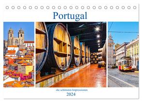 Portugal – die schönsten Impressionen (Tischkalender 2024 DIN A5 quer), CALVENDO Monatskalender von Schwarze,  Nina